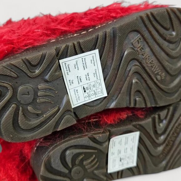 Bearpaw Boetis II Red Curly Lamb Fur Sheepskin Lined Mongolian Sherpa Boots 6 - Picture 8 of 8
